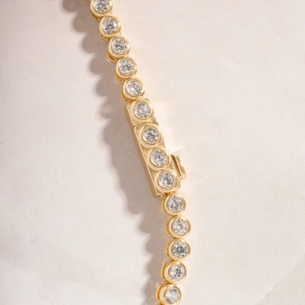 Bezel Lab Grown Diamond Tennis Bracelet