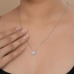 Pear Cut CVD Diamond Floral Pendant