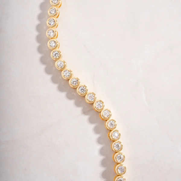 Bezel Lab Grown Diamond Tennis Bracelet