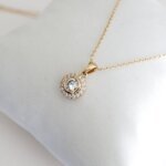 Lab Grown Diamond/ CVD Diamond Halo Pendant