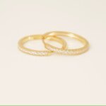 Lab Grown/ CVD Diamond Hoop Earrings in Gold