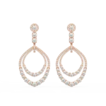 CVD Diamond Chandelier Earrings in Gold