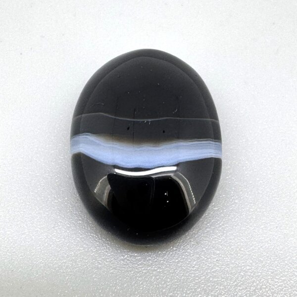 Natural 18.29 Carat/ 20.30 Ratti Black Agate (Sulemani Hakik) Loose Gemstone