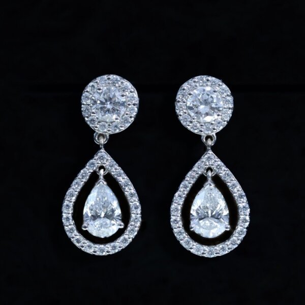 Drop Lab Grown Diamond Earrings in Gold