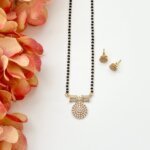 Traditional Gold-Plated Mangalsutra with Matching Earrings