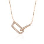 Sparkling Gold and CVD Diamond Link Necklace
