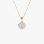 Radiant Gold Round CVD Diamond Pendant Necklace