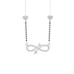 CVD Diamond Infinity Love Mangalsutra with Heart Charms