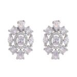 Multi Stone CVD Diamond Stud Earrings in Gold