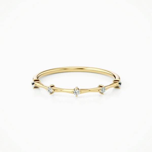 Delicate Star-Inspired Lab Grown Diamond Band