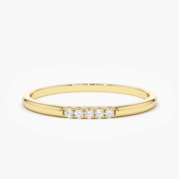 Gold Petite Lab Grown Diamond Stacking Band