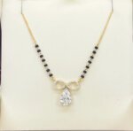Infinity CVD Diamond Mangalsutra with Pear-Shaped Solitaire Pendant
