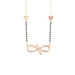 CVD Diamond Infinity Love Mangalsutra with Heart Charms