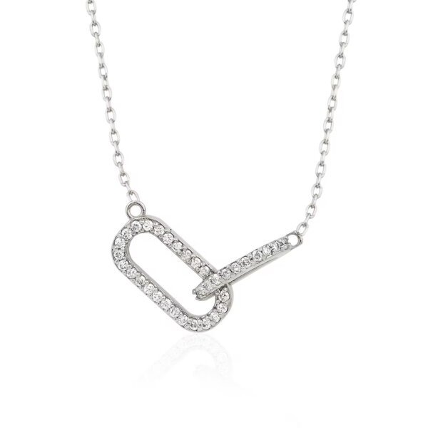 Sparkling Gold and CVD Diamond Link Necklace