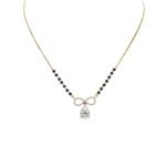 Infinity CVD Diamond Mangalsutra with Pear-Shaped Solitaire Pendant