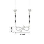 CVD Diamond Infinity Love Mangalsutra with Heart Charms