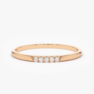Gold Petite Lab Grown Diamond Stacking Band