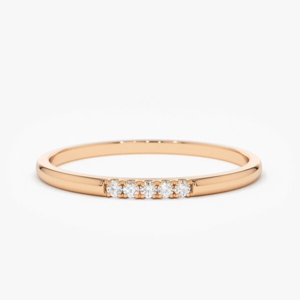 Gold Petite Lab Grown Diamond Stacking Band