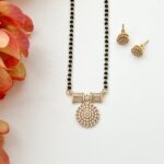 Traditional Gold-Plated Mangalsutra with Matching Earrings