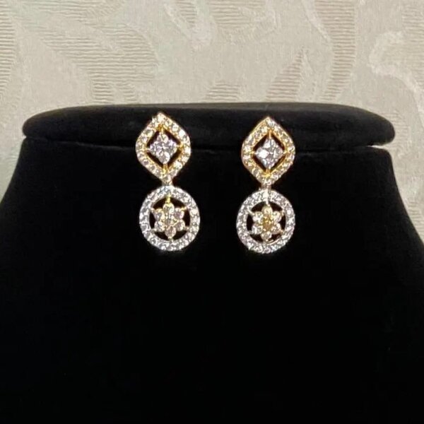 Dual-Tone CVD Diamond Mangalsutra and Earring Set