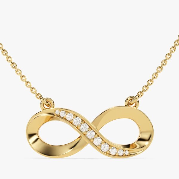 Infinity CVD Diamond Necklace in Gold