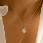Radiant Gold Round CVD Diamond Pendant Necklace