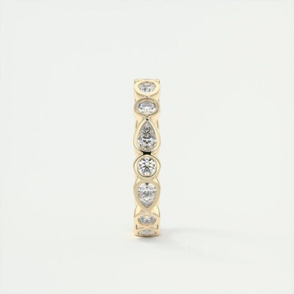 Gold Bezel Lab Grown Diamond Eternity Band