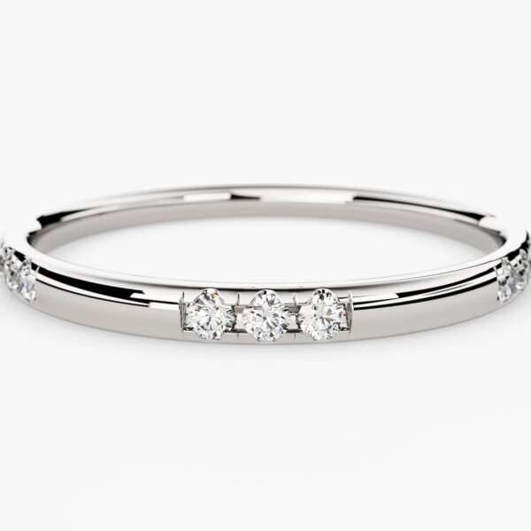 Gold Dainty Lab Grown Diamond Half-Eternity Ring