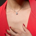 Pear Lab Grown Diamond Halo Pendant in Gold