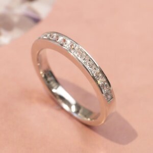 Classic Channel-Set CVD Diamond Band- Wedding Ring