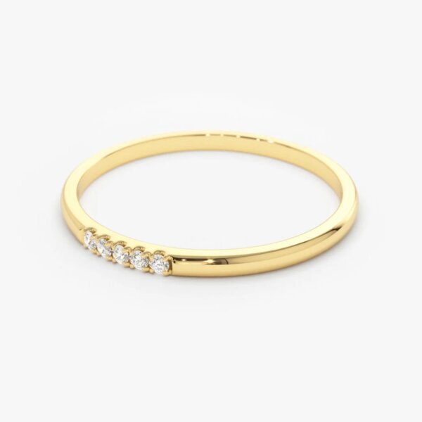 Gold Petite Lab Grown Diamond Stacking Band