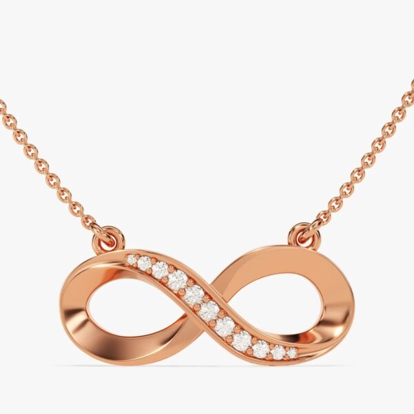 Infinity CVD Diamond Necklace in Gold