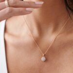Radiant Gold Round CVD Diamond Pendant Necklace