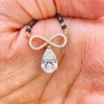 Infinity CVD Diamond Mangalsutra with Pear-Shaped Solitaire Pendant
