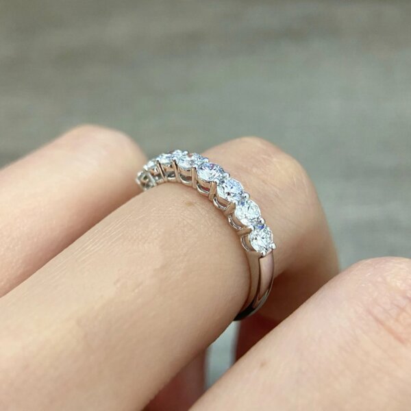 Brilliant Half-Eternity CVD Diamond Band