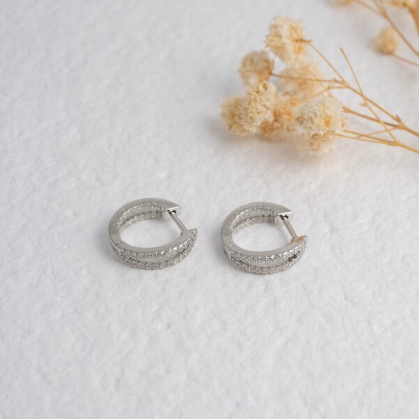 Simple and Decent Dainty CVD Diamond Earrings