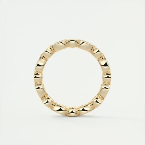 Gold Bezel Lab Grown Diamond Eternity Band