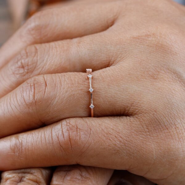 Delicate Star-Inspired Lab Grown Diamond Band