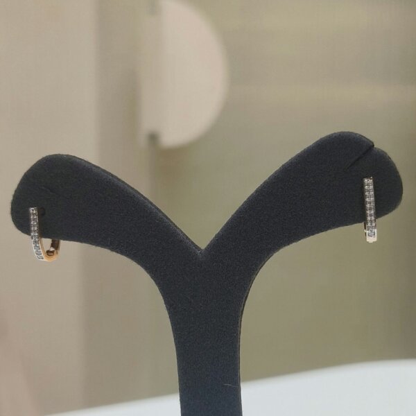 Simple CVD Diamond Hoop Earrings