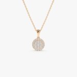 Radiant Gold Round CVD Diamond Pendant Necklace