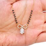 Infinity CVD Diamond Mangalsutra with Pear-Shaped Solitaire Pendant