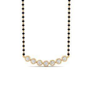 Seven-Stone CVD Diamond Mangalsutra in Gold