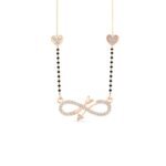 CVD Diamond Infinity Love Mangalsutra with Heart Charms