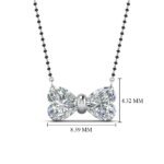 Heart CVD Diamond Bow Mangalsutra in Gold