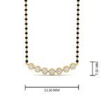 Seven-Stone CVD Diamond Mangalsutra in Gold