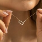 Sparkling Gold and CVD Diamond Link Necklace