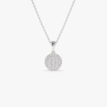 Radiant Gold Round CVD Diamond Pendant Necklace