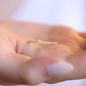 Thin Lab Grown Diamond Stacking Band Ring
