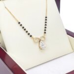 Infinity CVD Diamond Mangalsutra with Pear-Shaped Solitaire Pendant