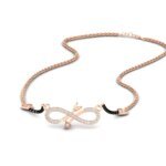 CVD Diamond Infinity Love Mangalsutra with Heart Charms